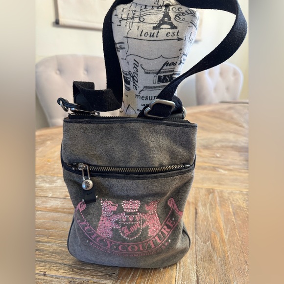 Juicy Couture Handbags - Juicy Couture Gray and Pink Logo Bag